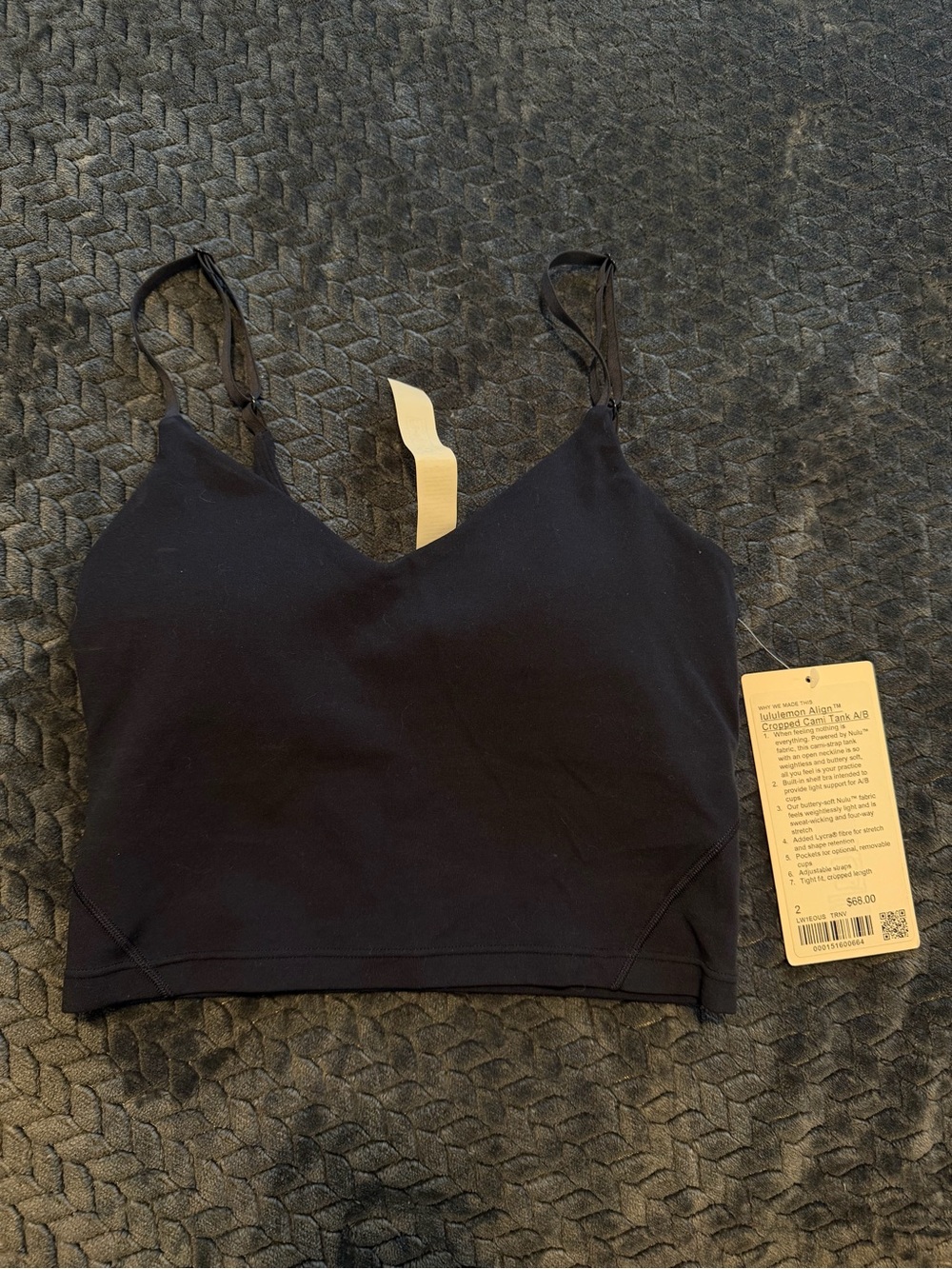 Lululemon Navy Align Cropped Cami Tank a/b